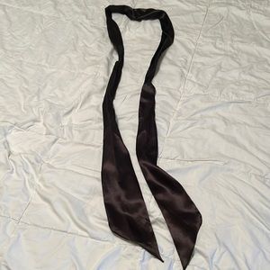 Brown satin tie